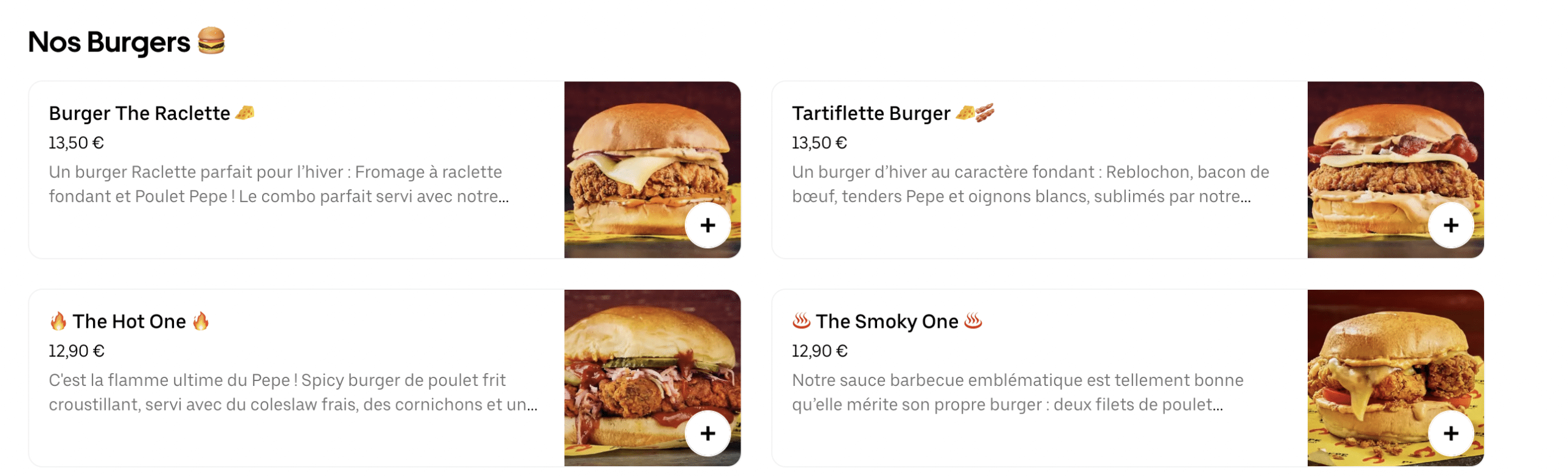 prix-burger-ubereats-pepe-chicken Prix burgers Pepe Chicken Ubereats