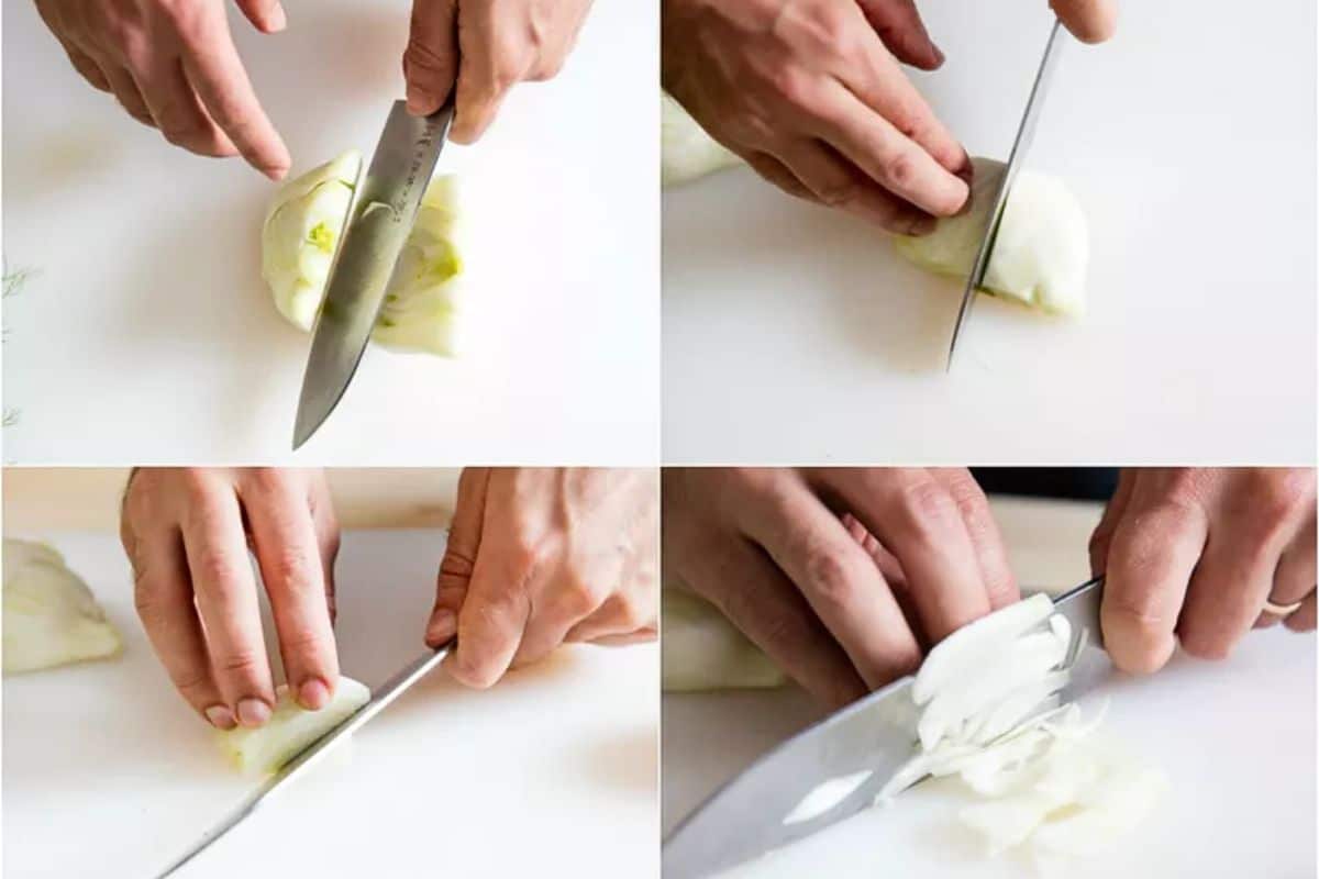 Trancher le fenouil sans le coeur Trancher le fenouil sans le coeur