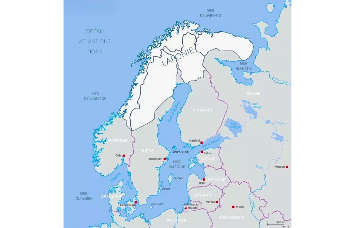 Laponie carte multi pays Laponie carte multi pays