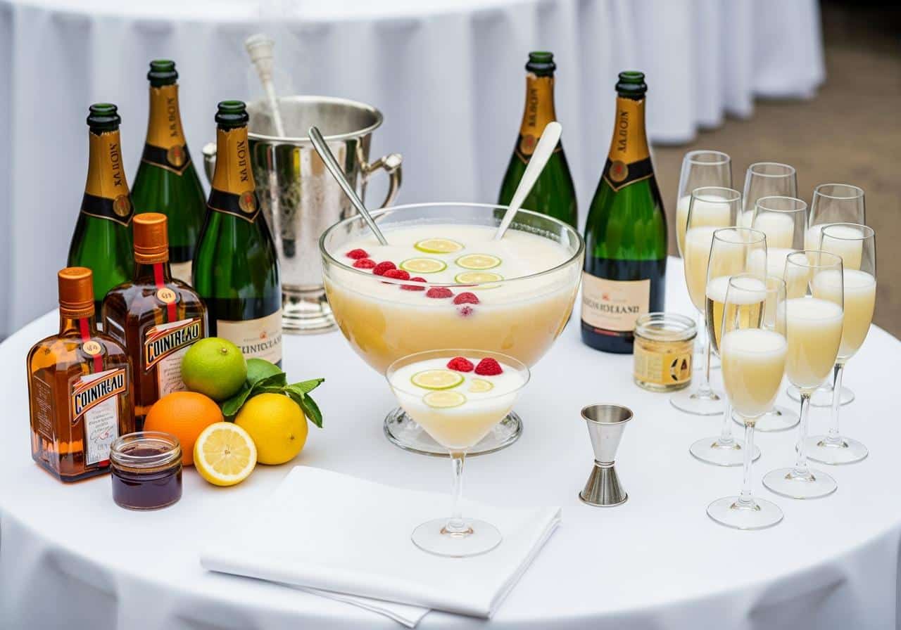 soupe de champagne cointreau pour 20 personnes