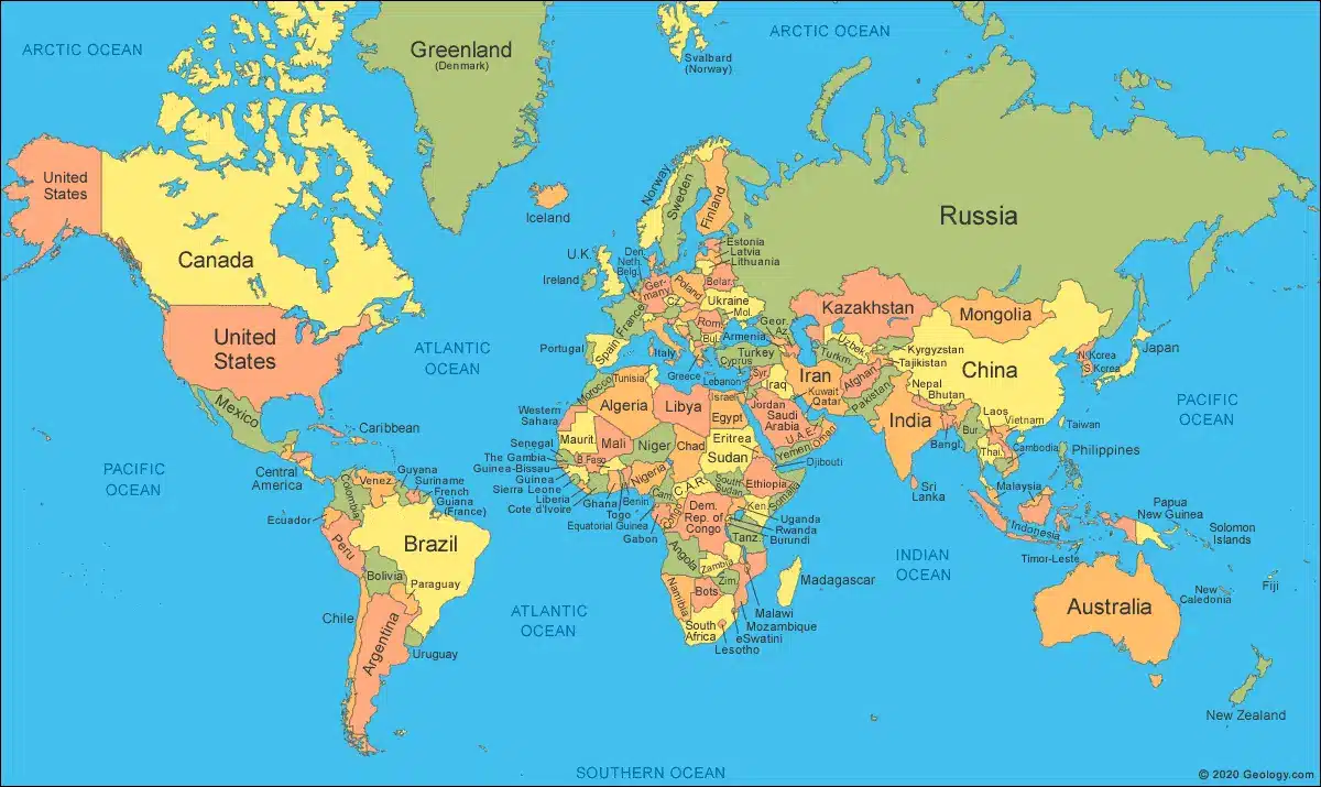 carte du monde
