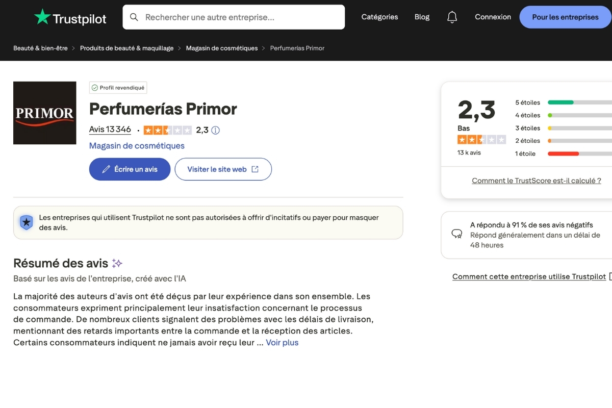trustpilot-avis-janvier-2026 Primor avis 2026