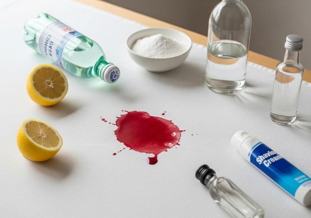 Comment enlever une tache de vin rouge ?