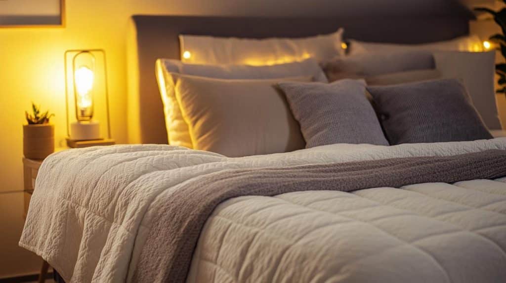 Chambre lit matelas cosy