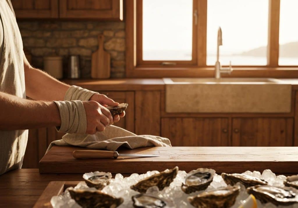 techniques pour ouvrir huitres