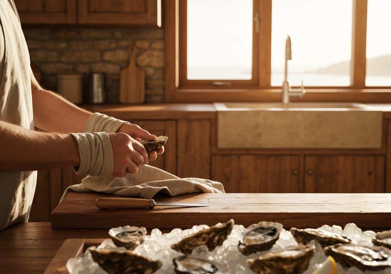 techniques pour ouvrir huitres