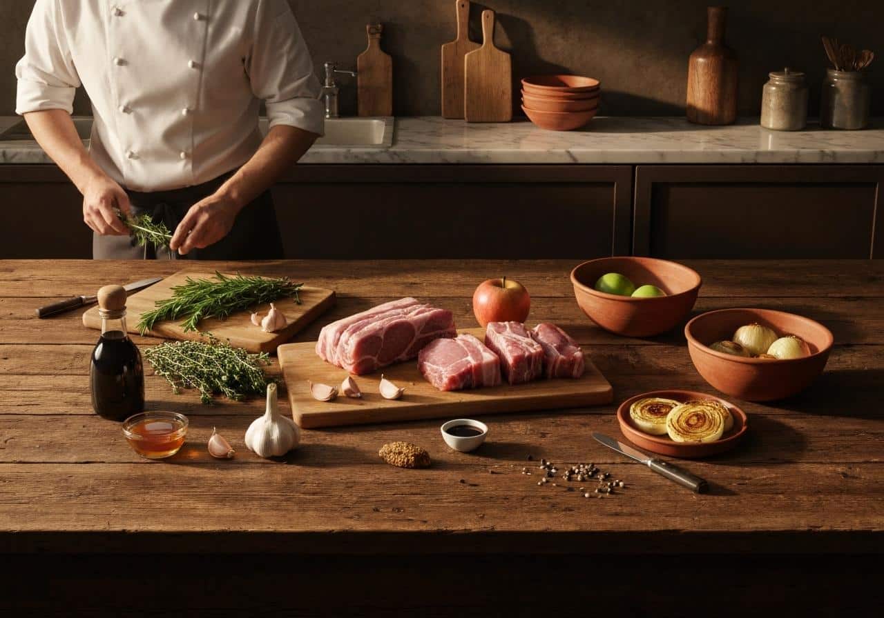 Qu'est-ce qui se marie bien avec le porc ?