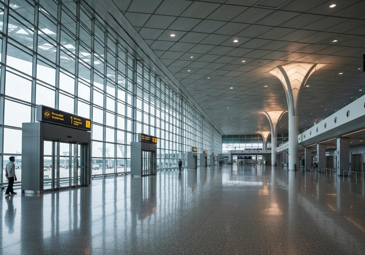 Aéroport de Dubaï terminal moderne hall principal