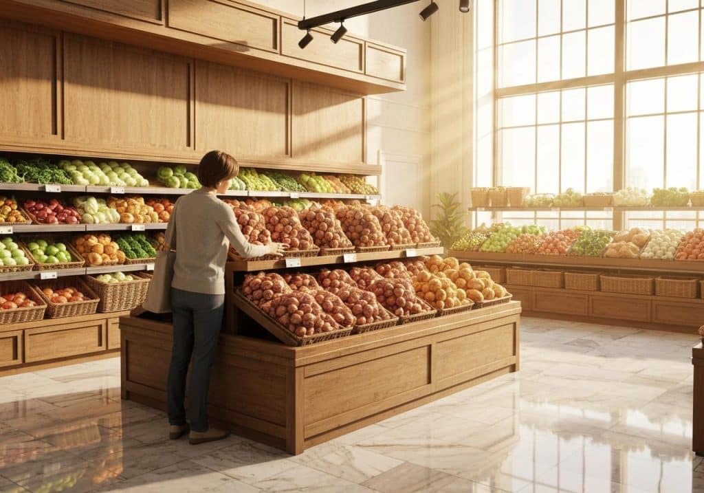 Où trouve-t-on une échalote dans une épicerie ?