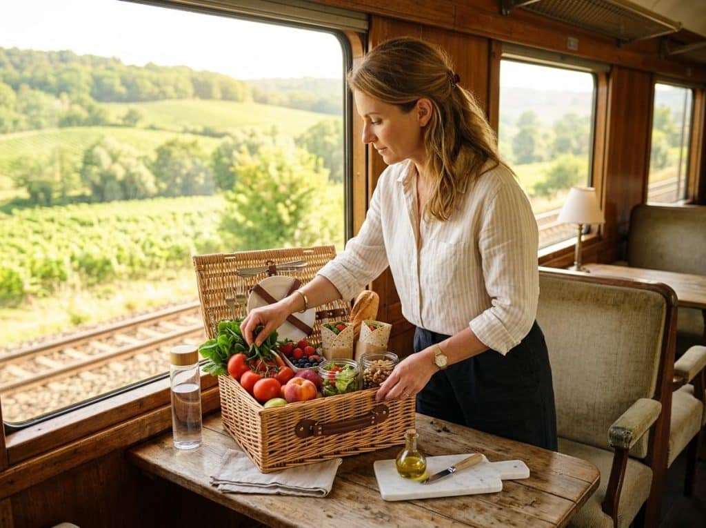 Comment préparer un panier repas équilibré pour un trajet en train ?